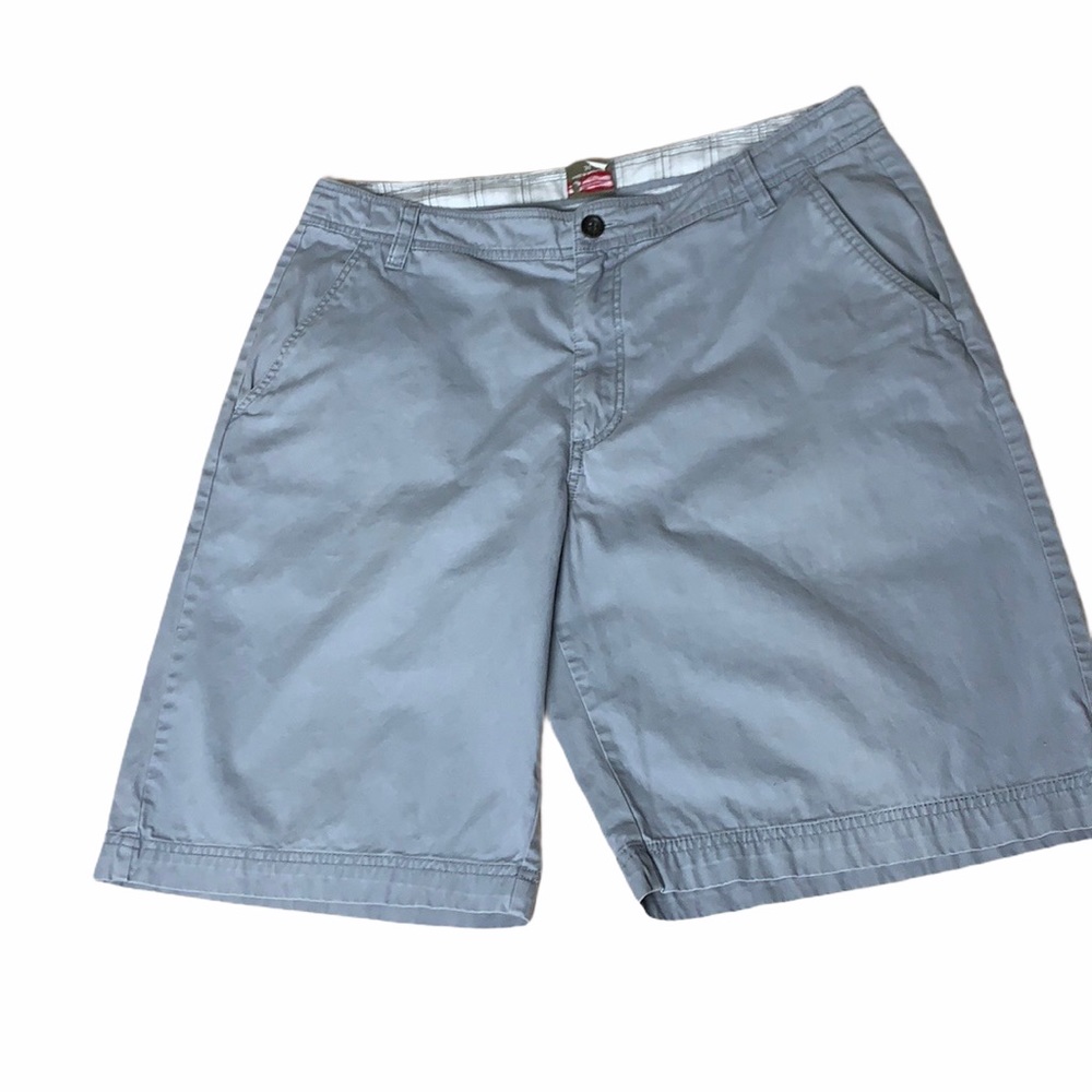 Alpine Design Gray Chino 10" Flat Shorts Sz 34